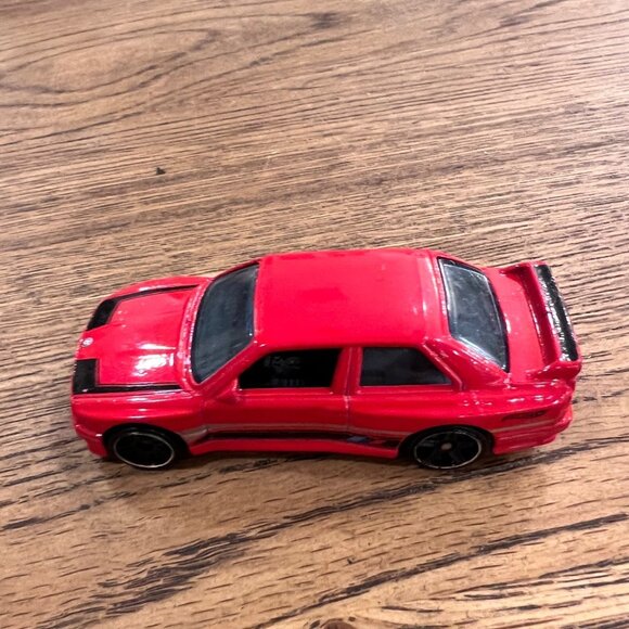 Hot Wheels BMW M3 E30 Die-Cast Toy Car Red 1:64 Scale Collectible Model - Picture 1 of 5